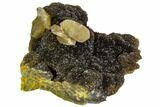 Yellow Calcite Crystals on Quartz - China #112644-1